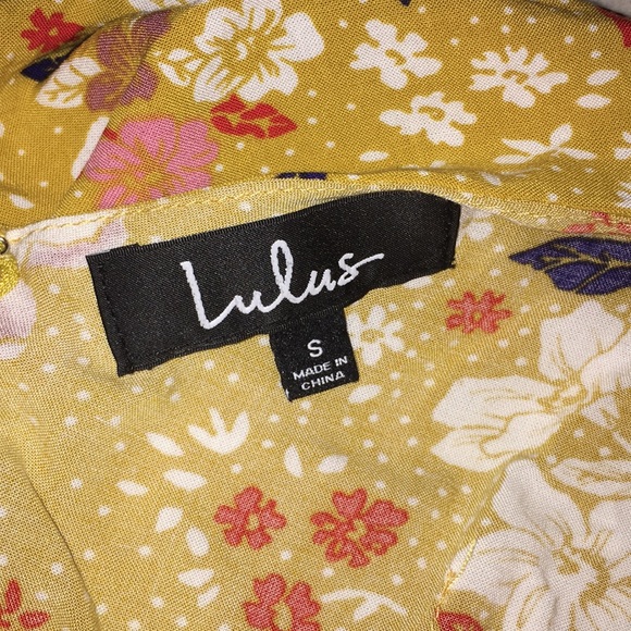 Lulus yellow floral romper - Picture 3 of 3